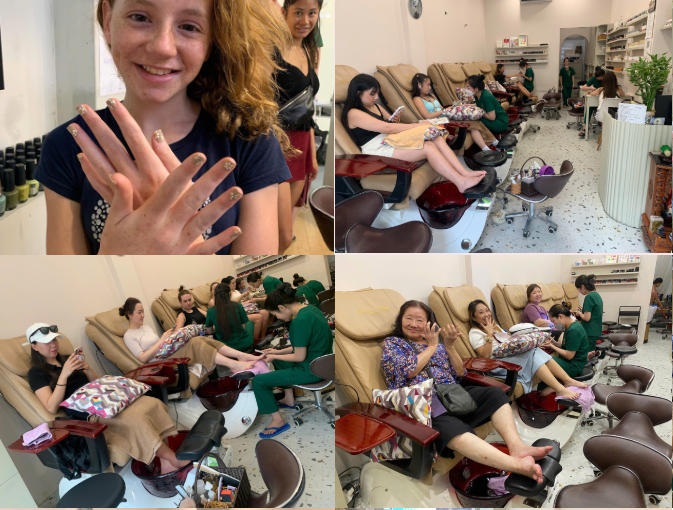 nail salon open late in District 1